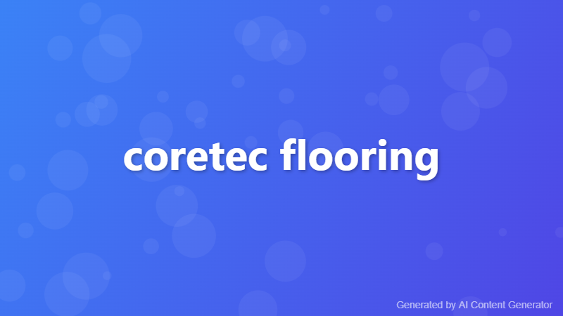coretec flooring