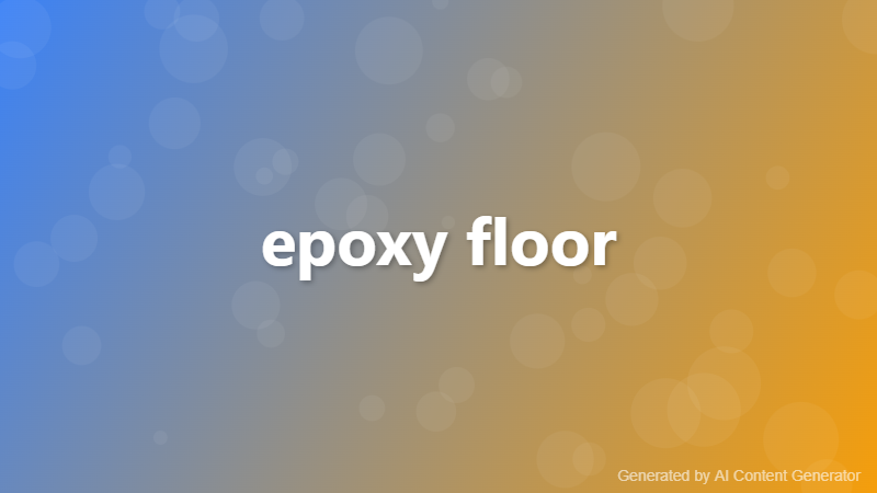 epoxy floor